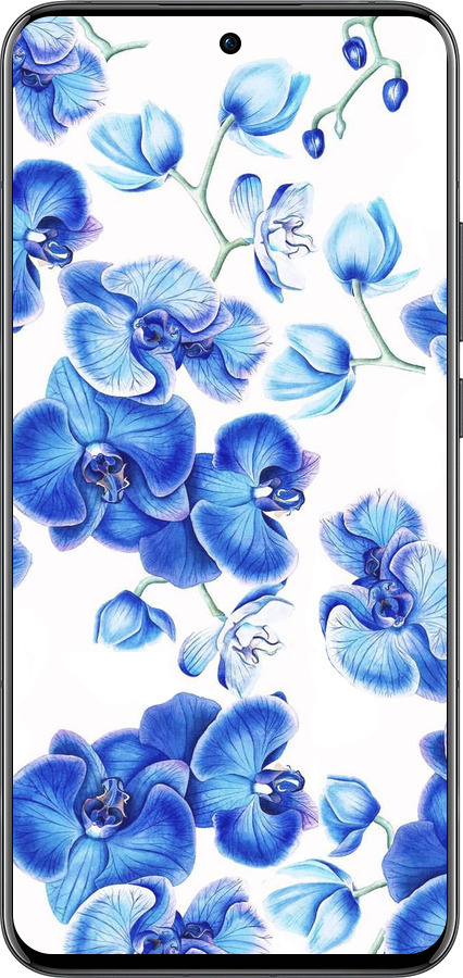 Силіконовий чехол Блакитні орхідеї для Oppo Reno13 Pro - 4406u-3943 изображение 