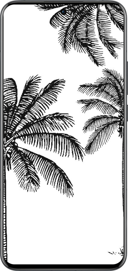Силиконовый чехол Пальмы1 для Oppo Reno13 Pro - 4634u-3943 изображение 