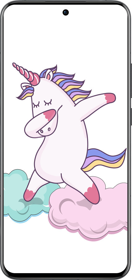 Силиконовый чехол Единорог для Oppo Reno13 Pro - 4702u-3943 изображение 