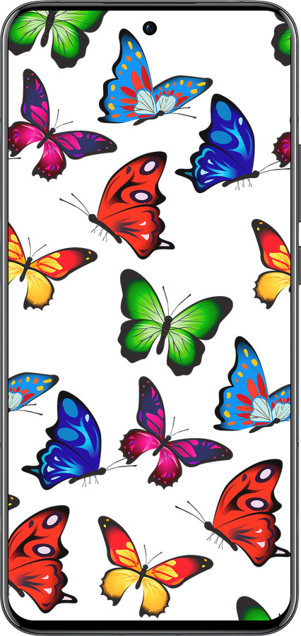 Силиконовый чехол Красочные мотыльки для Oppo Reno13 Pro - 4761u-3943 изображение 