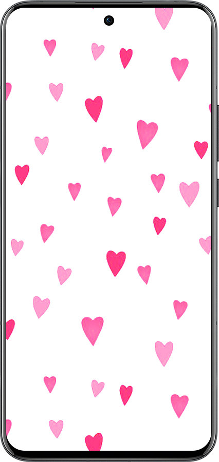 Силиконовый чехол Сердечки 2 для Oppo Reno13 Pro - 4763u-3943 изображение 