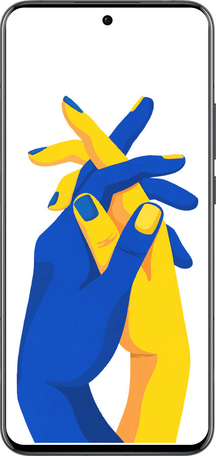 Силиконовый чехол Stand With Ukraine для Oppo Reno13 Pro - 5255u-3943 изображение 