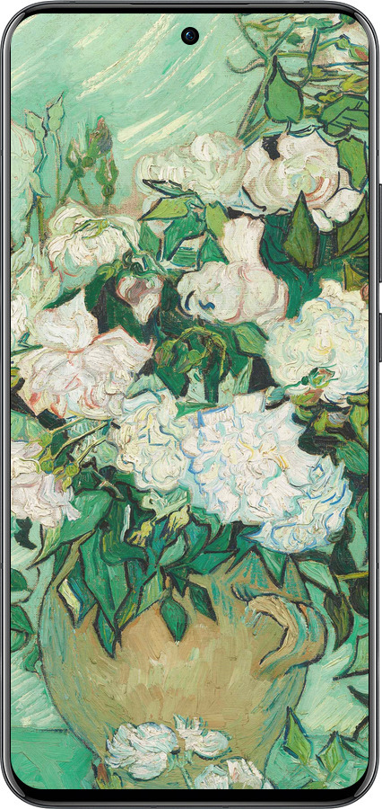Силиконовый чехол Винсент Ван Гог. Ваза с розами для Oppo Reno13 Pro - 5543u-3943 изображение 