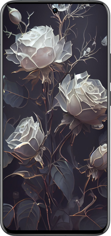 Силиконовый чехол Розы 2 для Oppo Reno13 Pro - 5550u-3943 изображение 