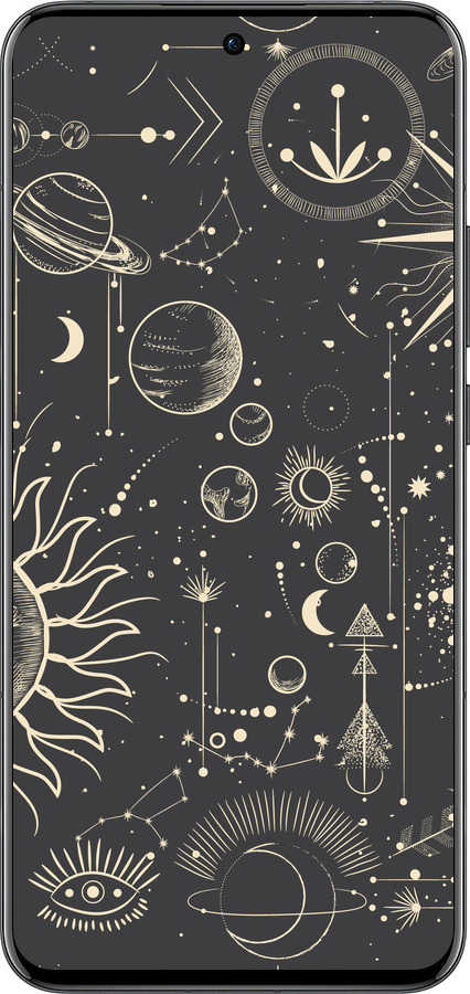 Силиконовый чехол Фаза луны для Oppo Reno13 Pro - 5605u-3943 изображение 