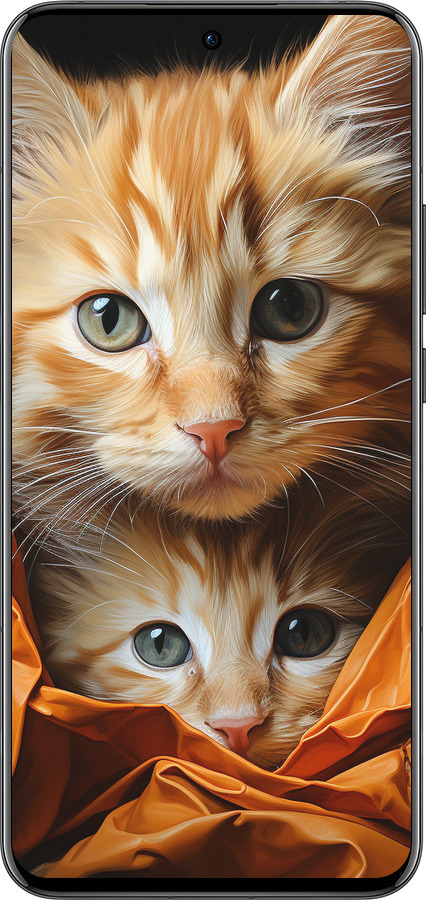 Силиконовый чехол Котики 2 для Oppo Reno13 Pro - 5664u-3943 изображение 