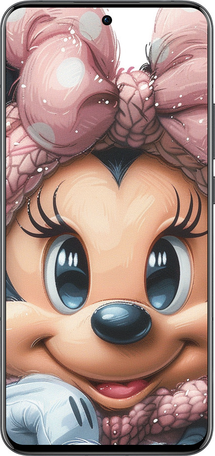 Силиконовый чехол Минни Маус с бантиком для Oppo Reno13 Pro - 6055u-3943 изображение 