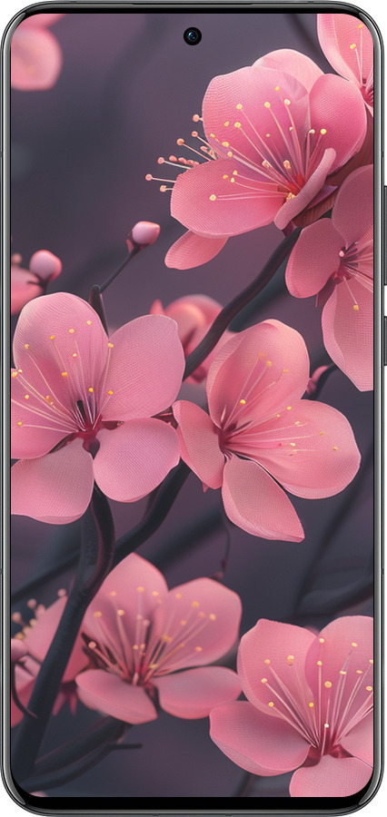 Силіконовий чехол Пурпурова сакура для Oppo Reno13 Pro - 6075u-3943 изображение 