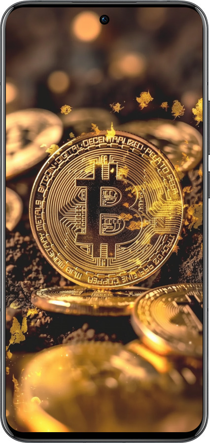 Силиконовый чехол Золотая лихорадка биткойна для Oppo Reno13 Pro - 6089u-3943 изображение 