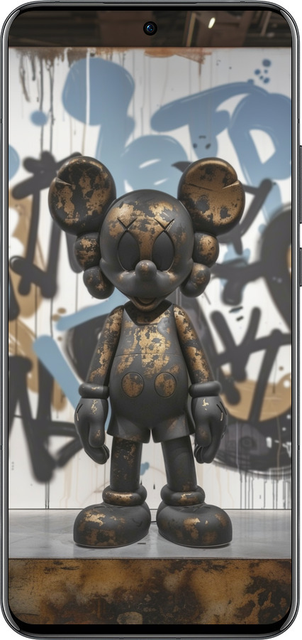 Силиконовый чехол Bronze kaws v2 для Oppo Reno13 Pro - 6098u-3943 изображение 