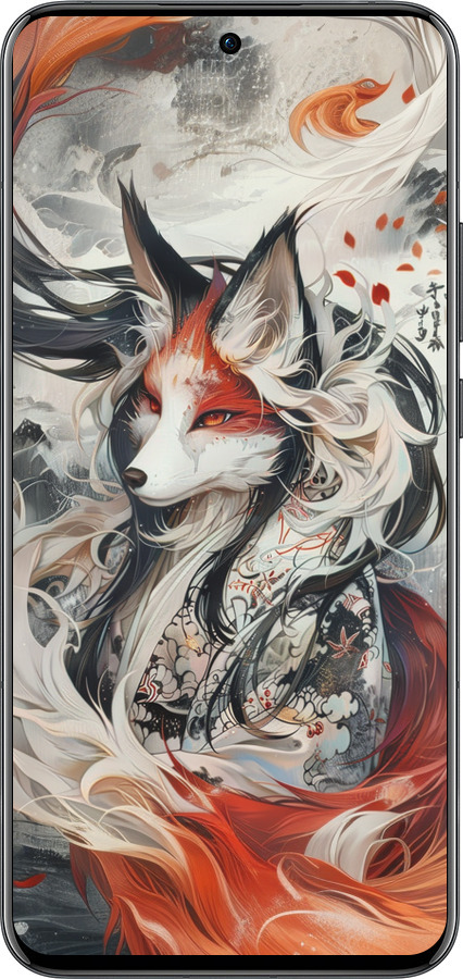 Силиконовый чехол Дух кицунэ' для Oppo Reno13 Pro - 6107u-3943 изображение 