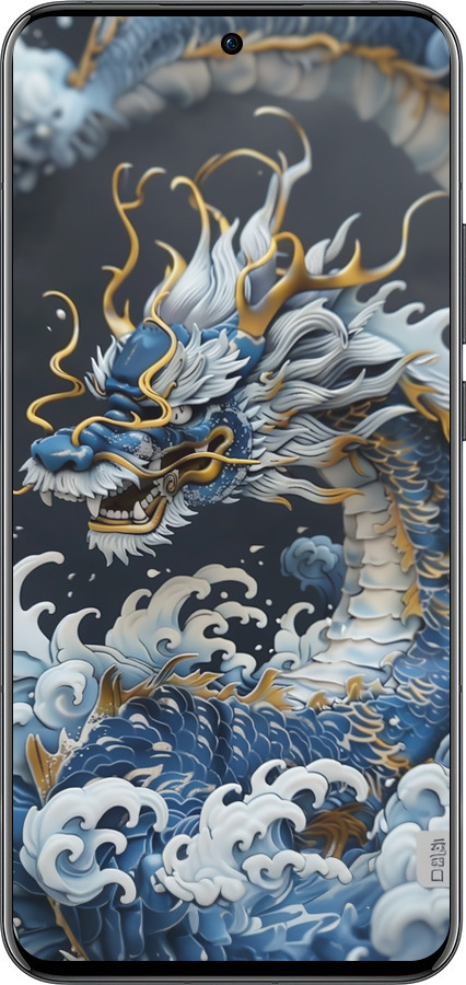 Силиконовый чехол Водяной дракон для Oppo Reno13 Pro - 6113u-3943 изображение 