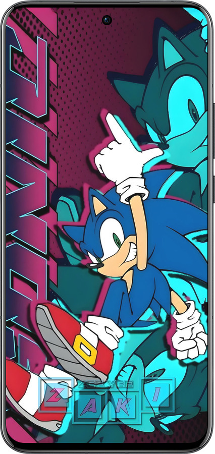 Силіконовий чехол Соник для Oppo Reno13 Pro - 6284u-3943 изображение 