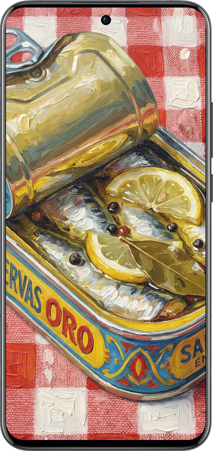 Силиконовый чехол Vintage Sardine Tin Phone для Oppo Reno13 Pro - 6772u-3943 изображение 