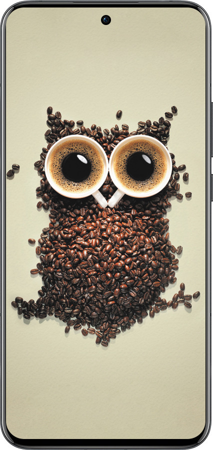 Силиконовый чехол Сова из кофе для Oppo Reno13 Pro - 777u-3943 изображение 