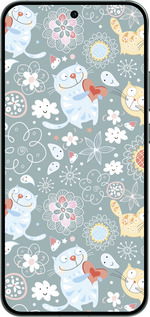 Силиконовый чехол Котята v3 для Oppo RENO14 5G - 1223u-4058 изображение 