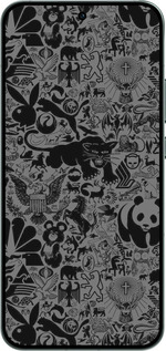 Силиконовый чехол Чёрно-серый стикер бомбинг для Oppo RENO14 5G - 2432u-4058 изображение 