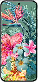 Силиконовый чехол Тропические цветы v1 для Oppo RENO14 5G - 4667u-4058 изображение 