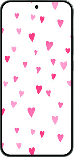 Силиконовый чехол Сердечки 2 для Oppo RENO14 5G - 4763u-4058 изображение 