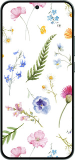 Силиконовый чехол Цветочный фон v2 для Oppo RENO14 5G - 5472u-4058 изображение 