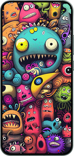 Силіконовий чехол Смішні монстри для Oppo RENO14 5G - 5549u-4058 изображение 