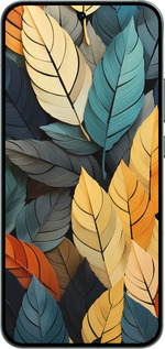 Силиконовый чехол Кольорове листя для Oppo RENO14 5G - 5644u-4058 изображение 