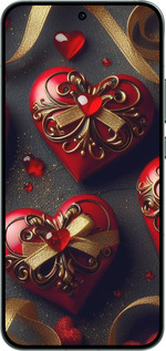 Силиконовый чехол Сердечки v4 для Oppo RENO14 5G - 5834u-4058 изображение 