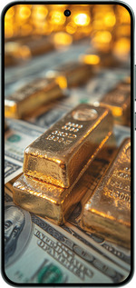 Силиконовый чехол Слитки и доллары для Oppo RENO14 5G - 6105u-4058 изображение 