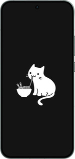 Силиконовый чехол С милым котом на черном фоне для Oppo RENO14 5G - 6528u-4058 изображение 