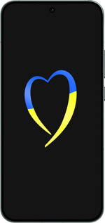 Силиконовый чехол Жёлто-голубое сердце для Oppo RENO14 5G - 885u-4058 изображение 