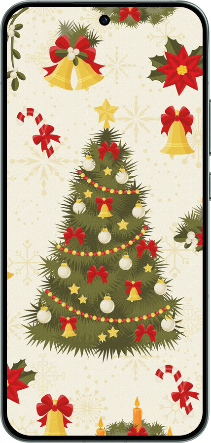 Силиконовый чехол Новогодняя елка для Oppo RENO14 5G - 4198u-4058 изображение 