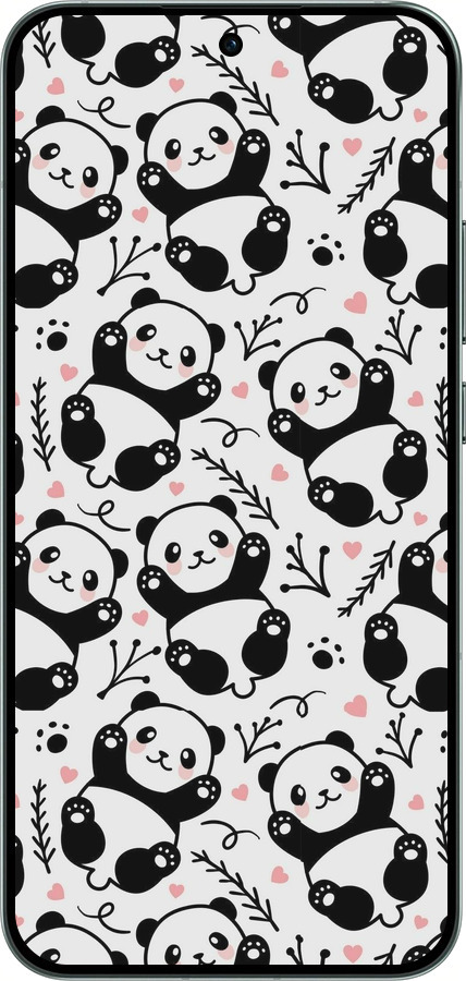 Силиконовый чехол Панды для Oppo RENO14 5G - 4318u-4058 изображение 