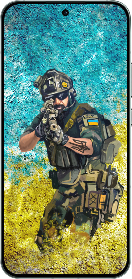 Силиконовый чехол Воин ЗСУ для Oppo RENO14 5G - 5311u-4058 изображение 