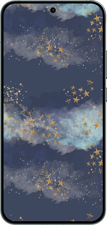 Силиконовый чехол Ночь золотые звезды для Oppo RENO14 5G - 5421u-4058 изображение 