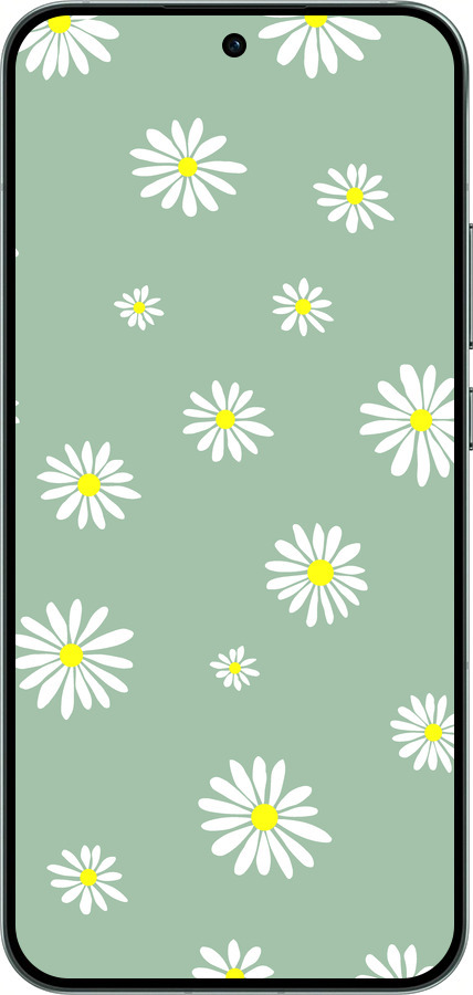 Силиконовый чехол Ромашки v4 для Oppo RENO14 5G - 5603u-4058 изображение 