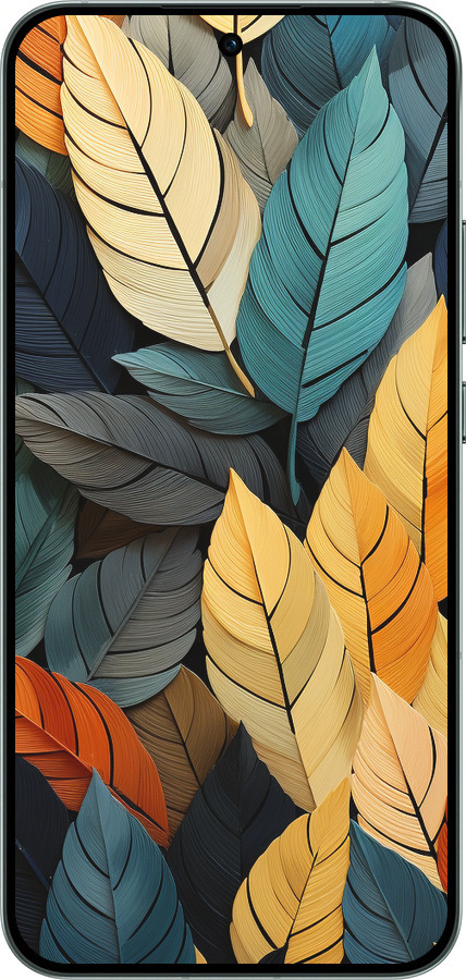 Силиконовый чехол Кольорове листя для Oppo RENO14 5G - 5644u-4058 изображение 