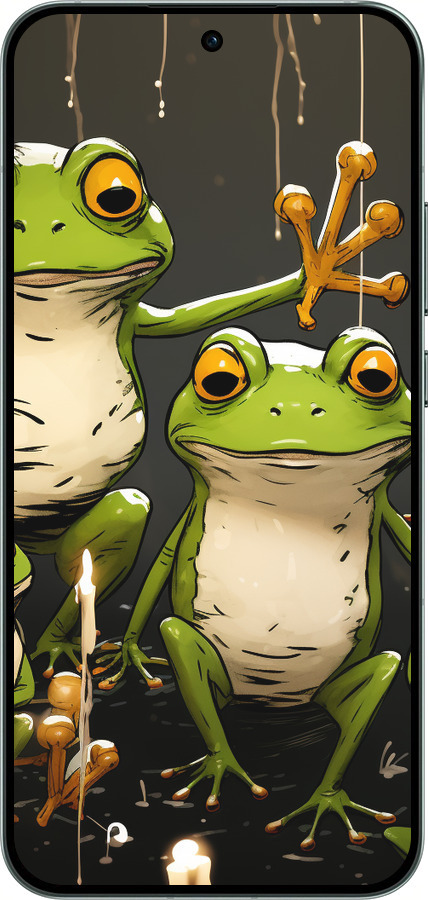 Силиконовый чехол Жабки 2 для Oppo RENO14 5G - 5657u-4058 изображение 