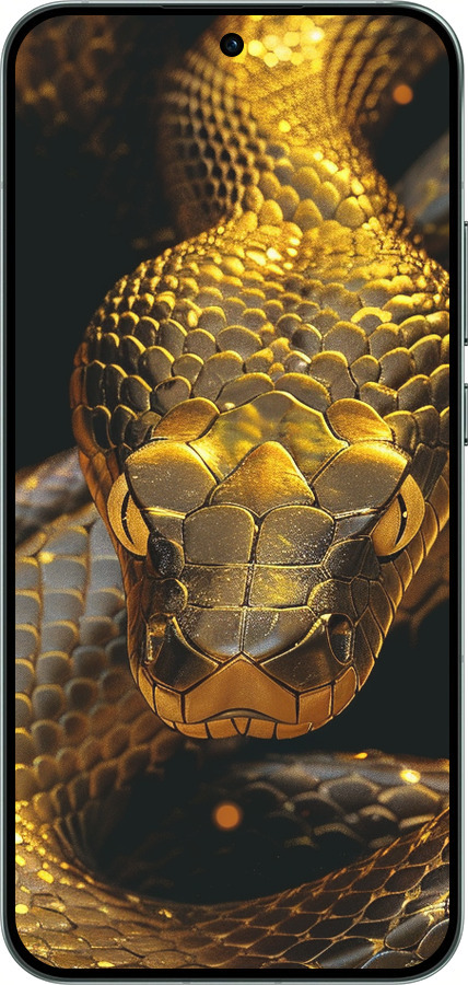 Силиконовый чехол Golden snake для Oppo RENO14 5G - 6072u-4058 изображение 