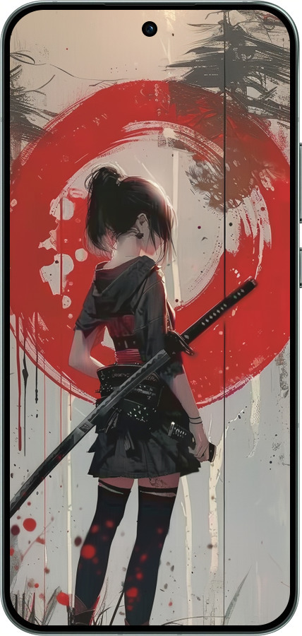 Силиконовый чехол Сумерки воина: Танец с катаной для Oppo RENO14 5G - 6123u-4058 изображение 