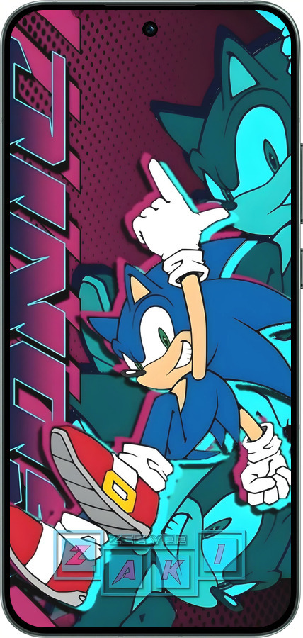 Силиконовый чехол Соник для Oppo RENO14 5G - 6284u-4058 изображение 