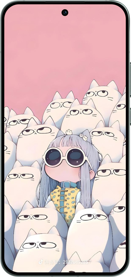 Силиконовый чехол Малышка с котами для Oppo RENO14 5G - 6295u-4058 изображение 