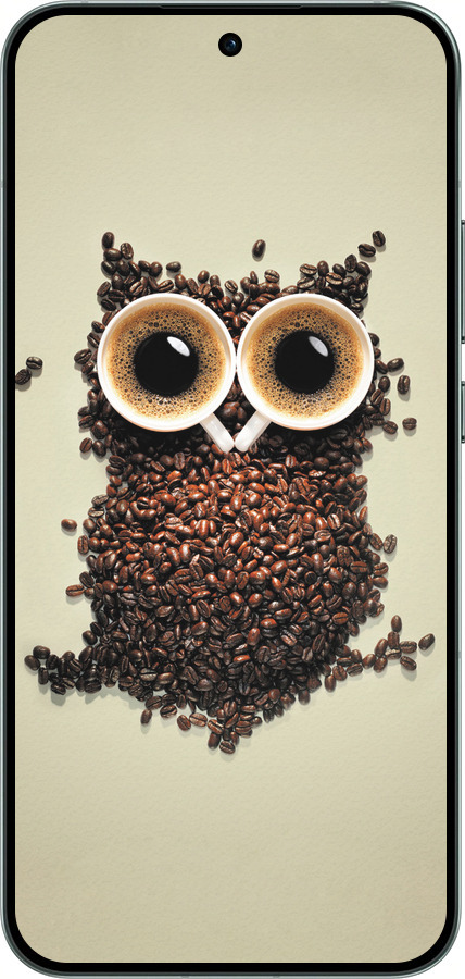 Силиконовый чехол Сова из кофе для Oppo RENO14 5G - 777u-4058 изображение 