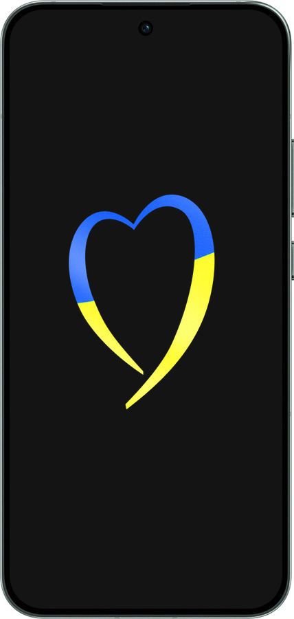 Силиконовый чехол Жёлто-голубое сердце для Oppo RENO14 5G - 885u-4058 изображение 