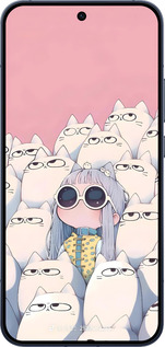 Силиконовый чехол Малышка с котами для Oppo RENO15 5G - 6295u-4201 изображение 