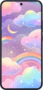 Силиконовый чехол Облака и радуга для Oppo RENO15 5G - 6312u-4201 изображение 