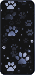 Силиконовый чехол С синими отпечатками лап для Oppo RENO15 5G - 6441u-4201 изображение 