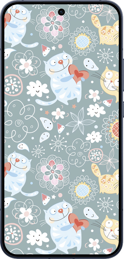 Силиконовый чехол Котята v3 для Oppo RENO15 5G - 1223u-4201 изображение 