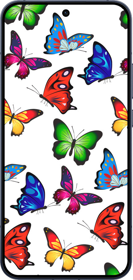 Силіконовий чехол Барвисті метелики для Oppo RENO15 5G - 4761u-4201 изображение 
