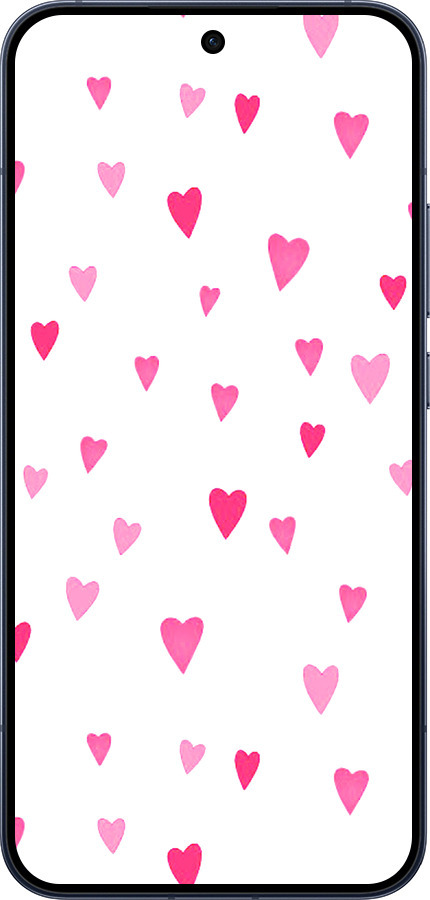 Силиконовый чехол Сердечки 2 для Oppo RENO15 5G - 4763u-4201 изображение 