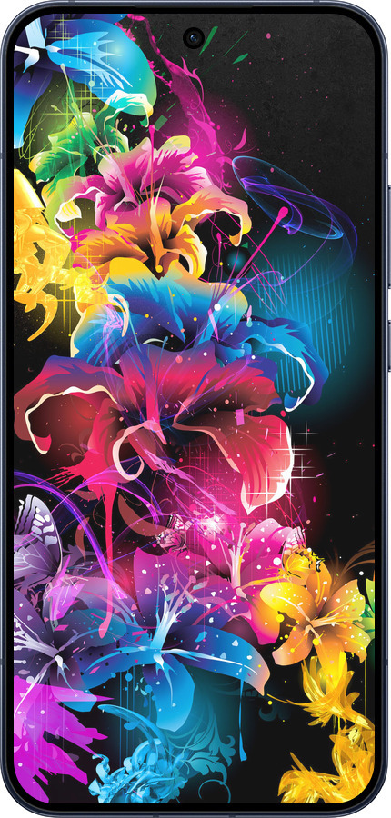 Силиконовый чехол Абстрактные цветы для Oppo RENO15 5G - 511u-4201 изображение 